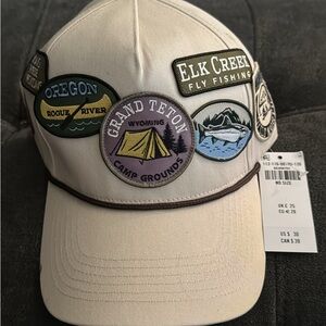 Abercrombie & Fitch Cream Hat with Patches